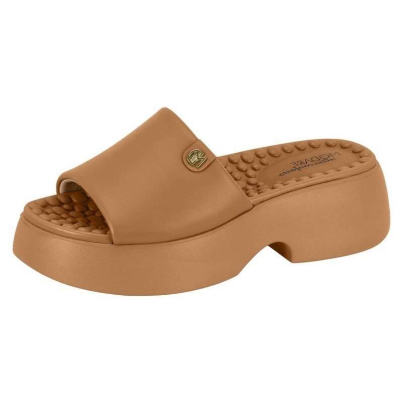 Tamanco Modare Plataforma Conforto - Feminino - Marrom Marrom 2