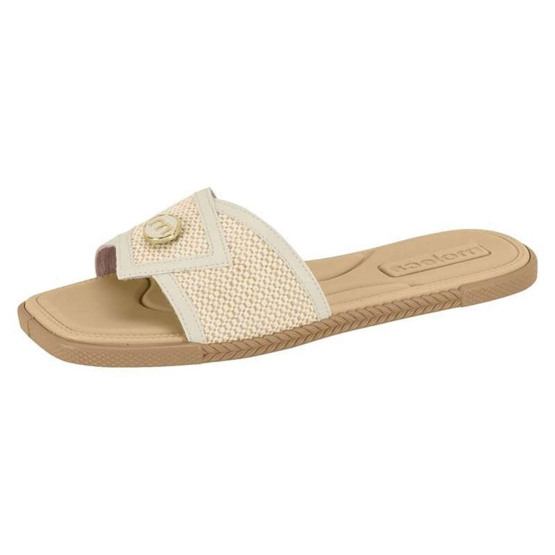 Rasteira Moleca Casual Conforto - Feminina - Bege Bege 2