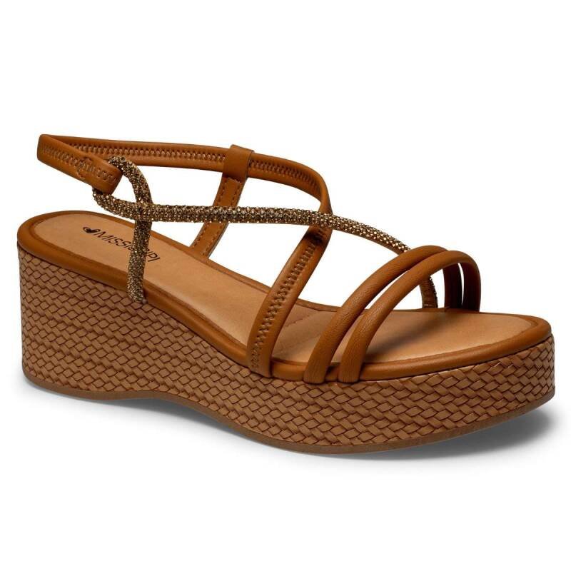 Sandália Mississipi Anabela Feminina Marrom Marrom