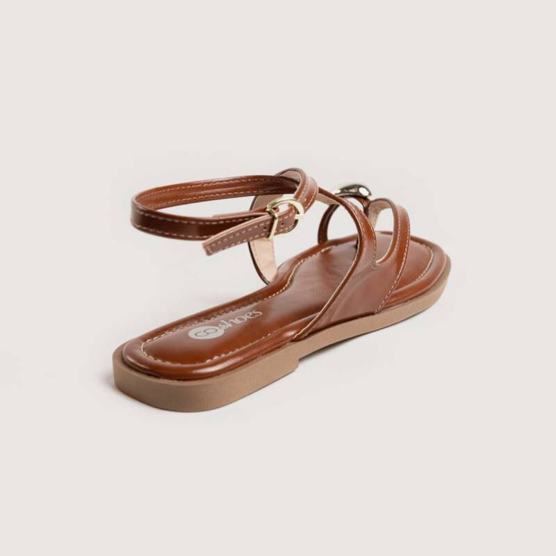 Rasteira Co Shoes Tiras - Feminina Caramelo 3