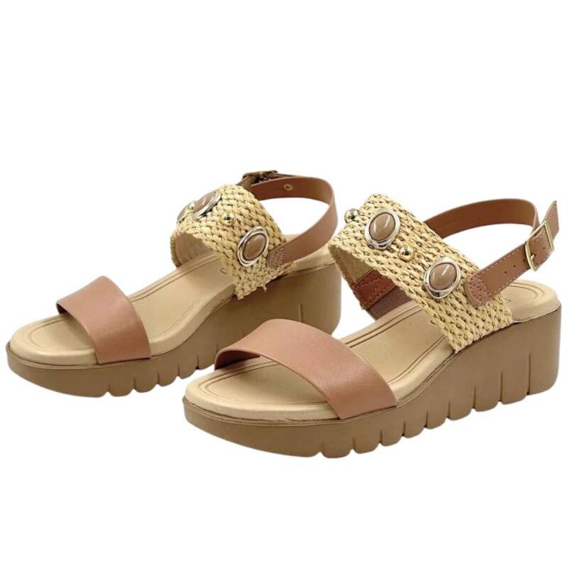 Sandália Moleca Anabela - Feminina - Natural Bege 2