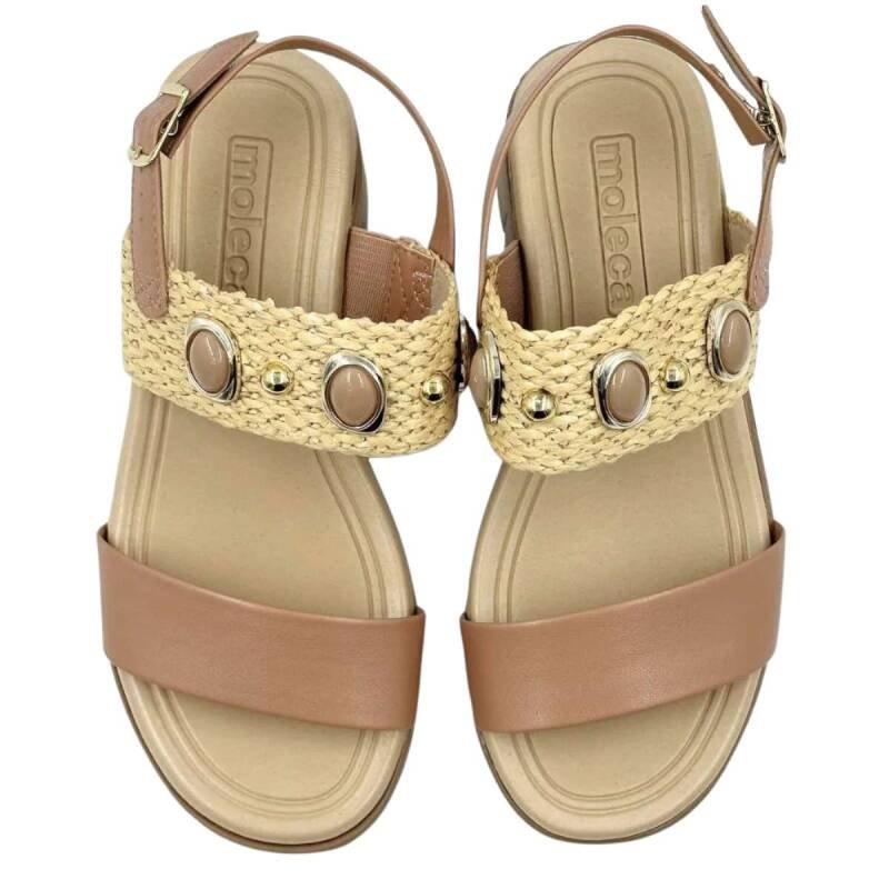 Sandália Moleca Anabela - Feminina - Natural Bege 4