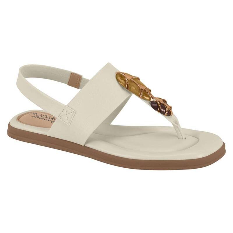 Sandália Modare Rasteira - Feminina - Branco off