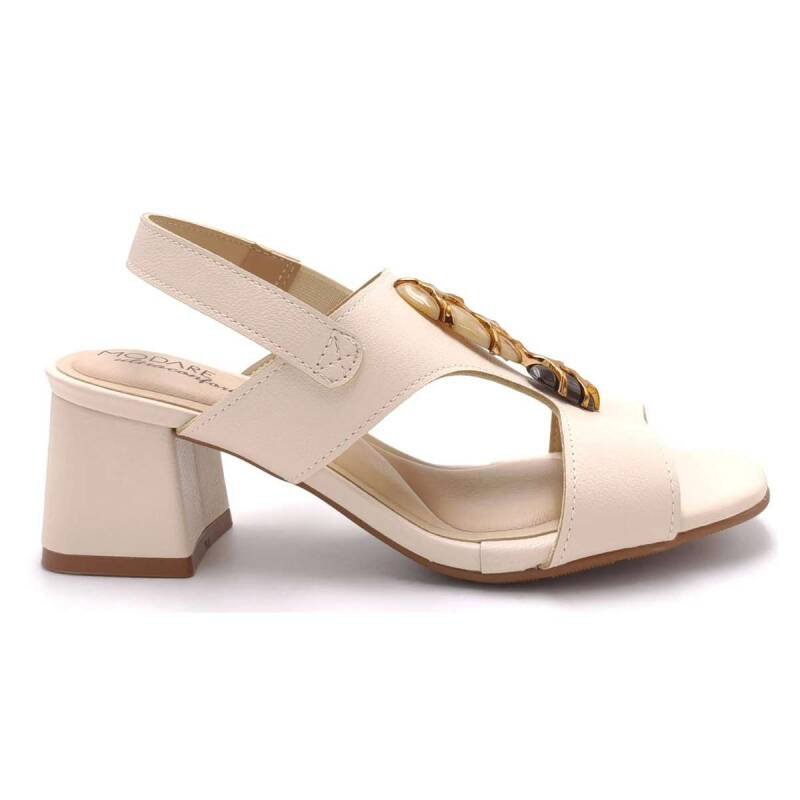 Sandália Modare Salto Bloco - Feminino Creme 3