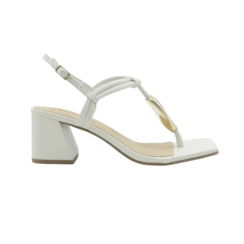 Sandália Bottero Salto Bloco - Feminino Branco Off 2