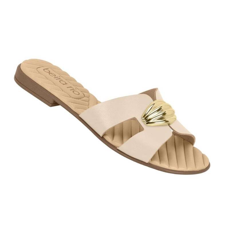 Rasteira Beira Rio Casual - Feminina Bege 3