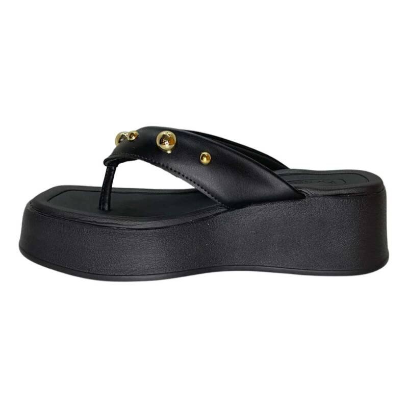 Chinelo Beira Rio Flatform - Feminino Preto 3