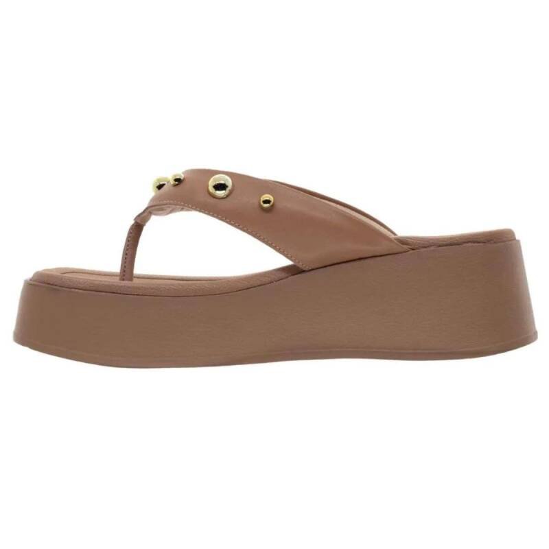 Chinelo Beira Rio Flatform - Feminino Bege 3