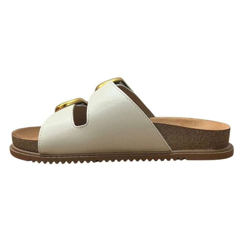 Tamanco Beira Rio Papete - Feminino - Branco off Off White 3