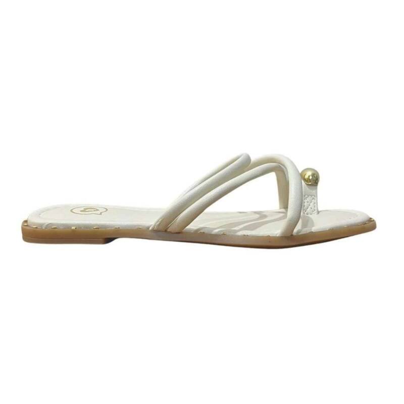 Rasteira Molekinha Casual - Infantil - Branco off Branco 2