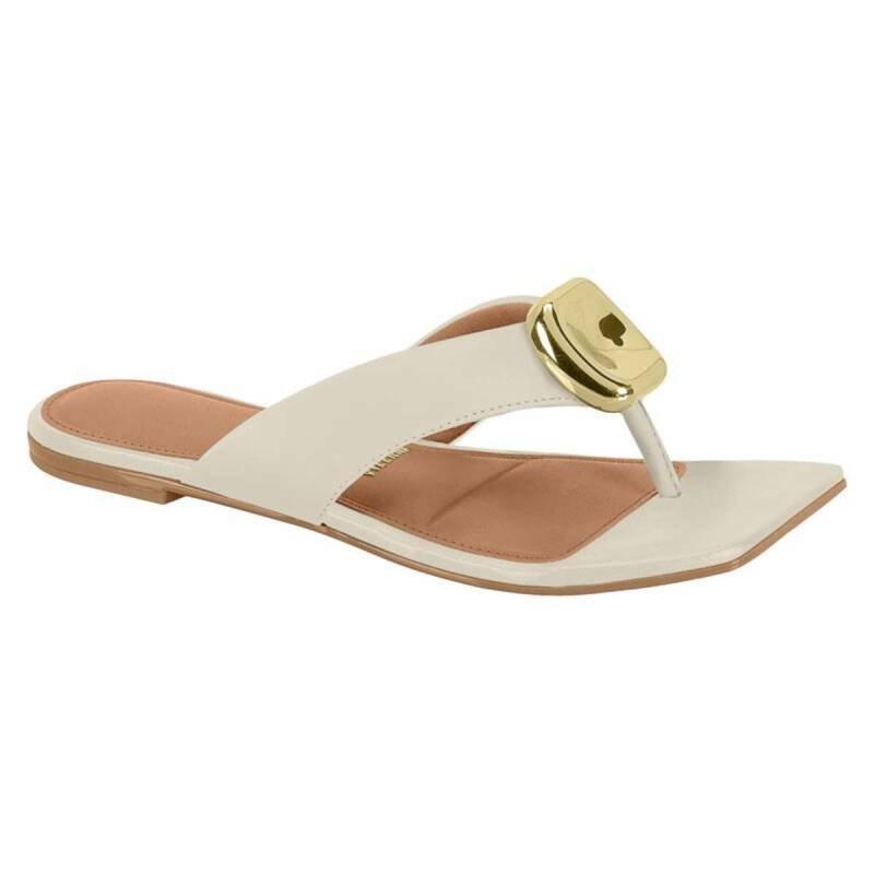 Rasteira Vizzano Casual - Feminino - Branco off