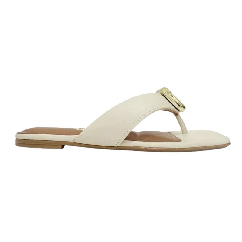 Rasteira Vizzano Casual - Feminino - Branco off Branco 2