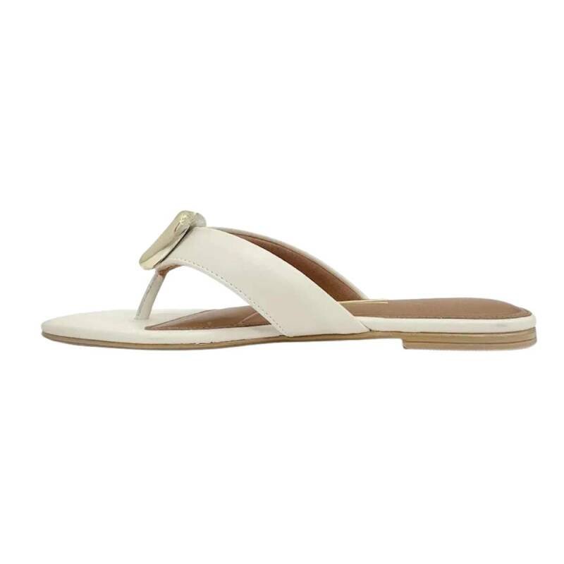 Rasteira Vizzano Casual - Feminino - Branco off Branco 3