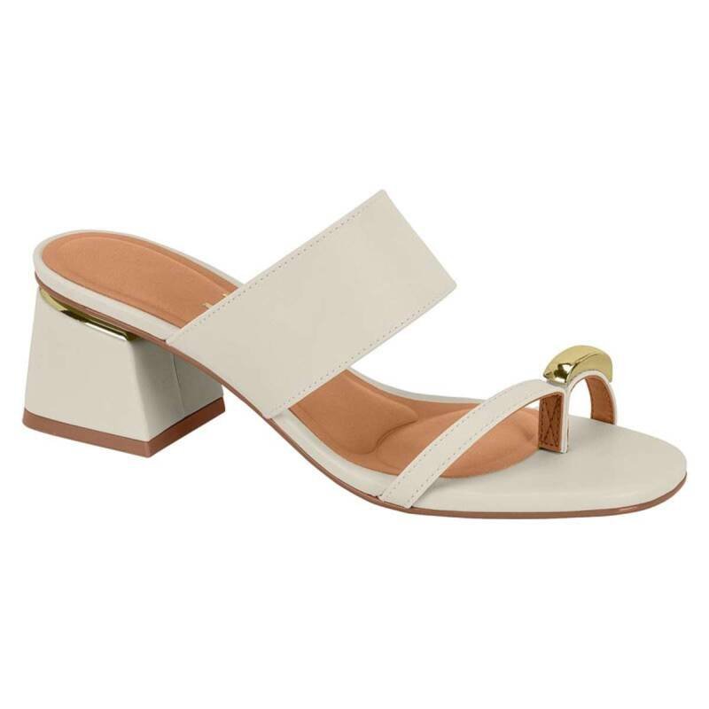 Tamanco Vizzano Salto Bloco - Feminino - Branco off