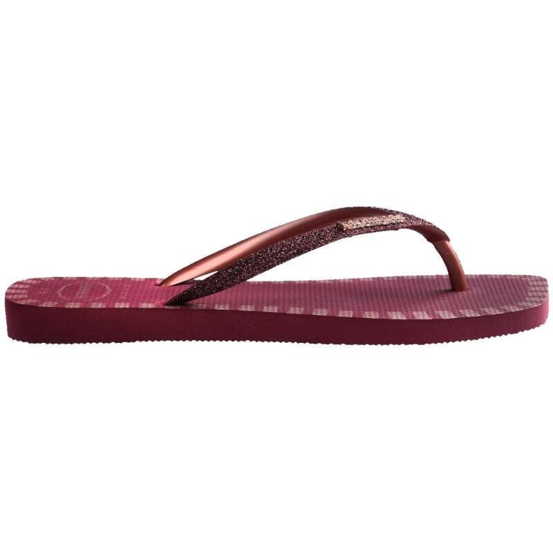 Chinelo Havaianas Slim Square Glitter Contour - Feminino Vermelho 3