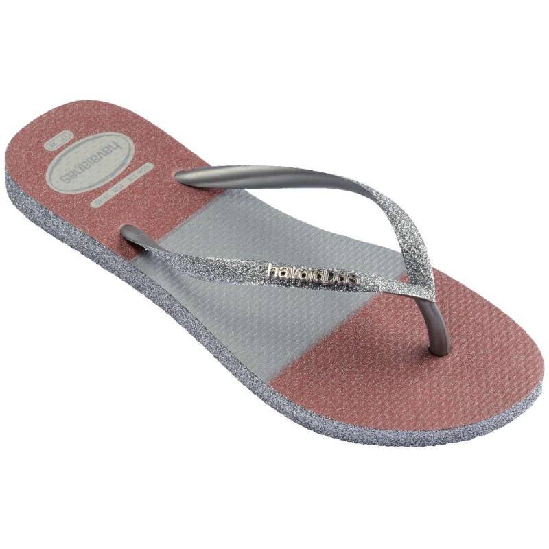 Chinelo Havaianas Slim Glitter Glam - Feminino Prata 2