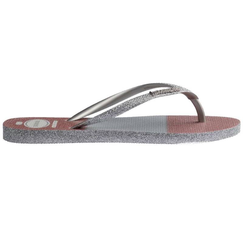 Chinelo Havaianas Slim Glitter Glam - Feminino Prata 3