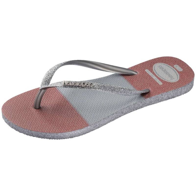 Chinelo Havaianas Slim Glitter Glam - Feminino Prata 4
