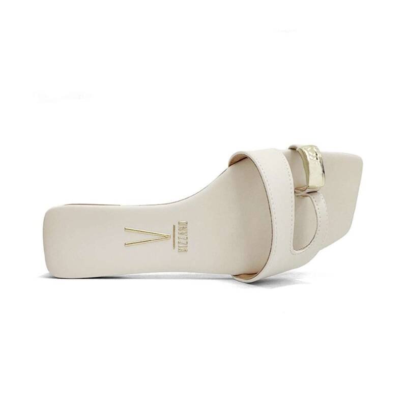 Rasteira Vizzano Casual - Feminina Branco 4