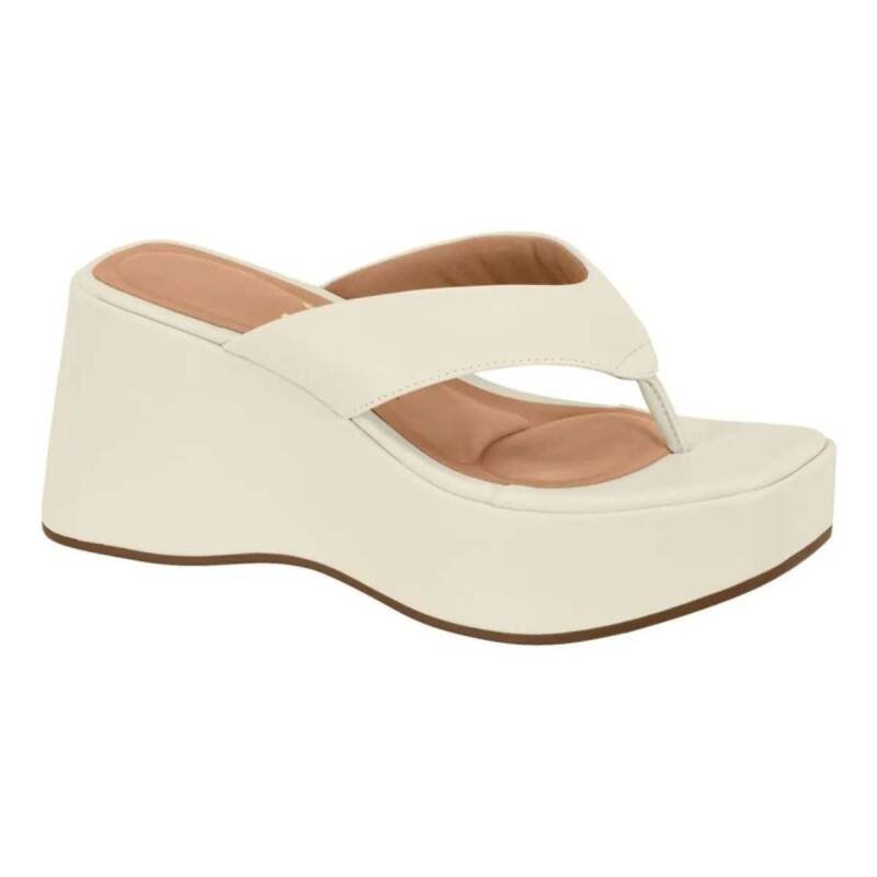 Chinelo Vizzano Anabela - Feminino - Branco off