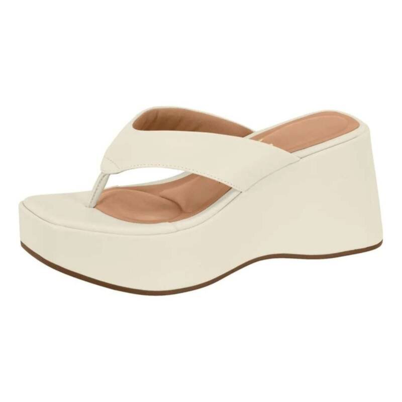 Chinelo Vizzano Anabela - Feminino - Branco off Branco 2