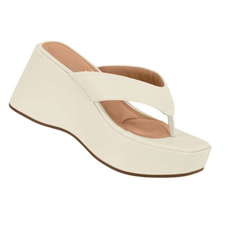Chinelo Vizzano Anabela - Feminino - Branco off Branco 3
