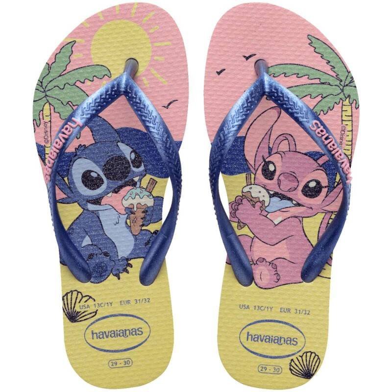 Chinelo Havaianas Slim Stitch - Infantil - Creme