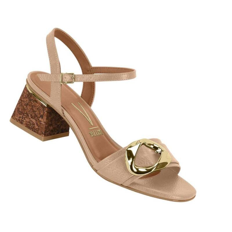 Sandalia Vizzano Salto Bloco - Feminina Bege 3