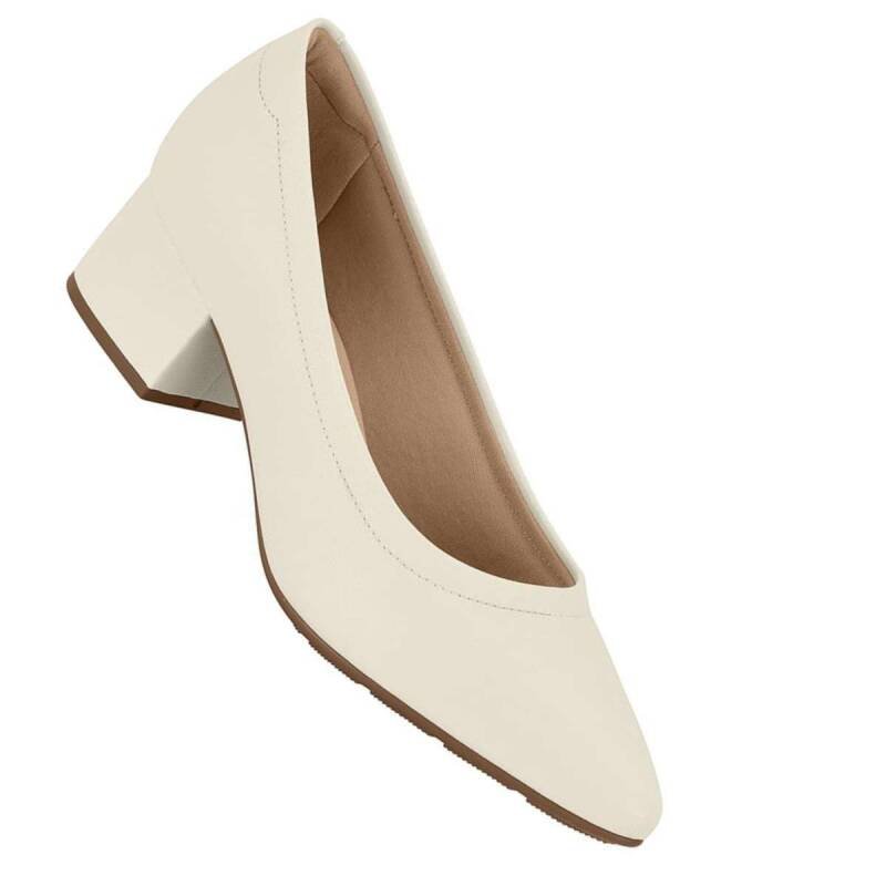 Sapato Modare Salto Bloco - Feminino Branco 3