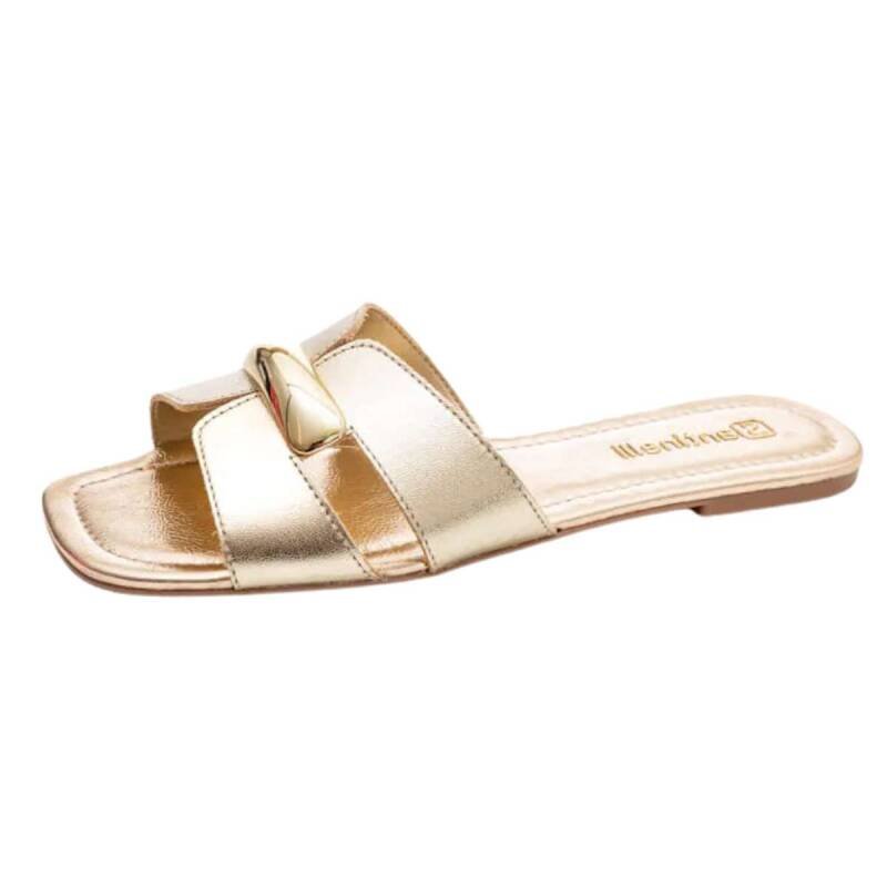 Rasteira Santinelli Casual - Feminino Dourado 2
