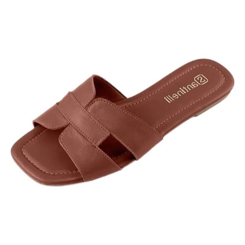 Rasteira Santinelli Casual - Feminino - Marrom Marrom 2
