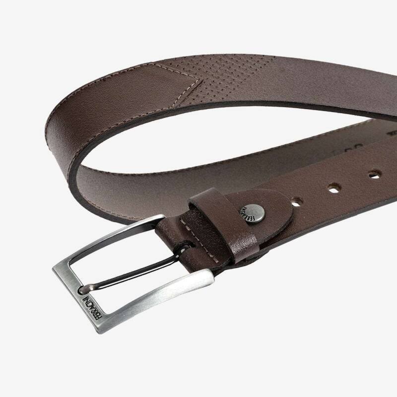 Cinto Ferracini de Couro - Masculino Marrom 3