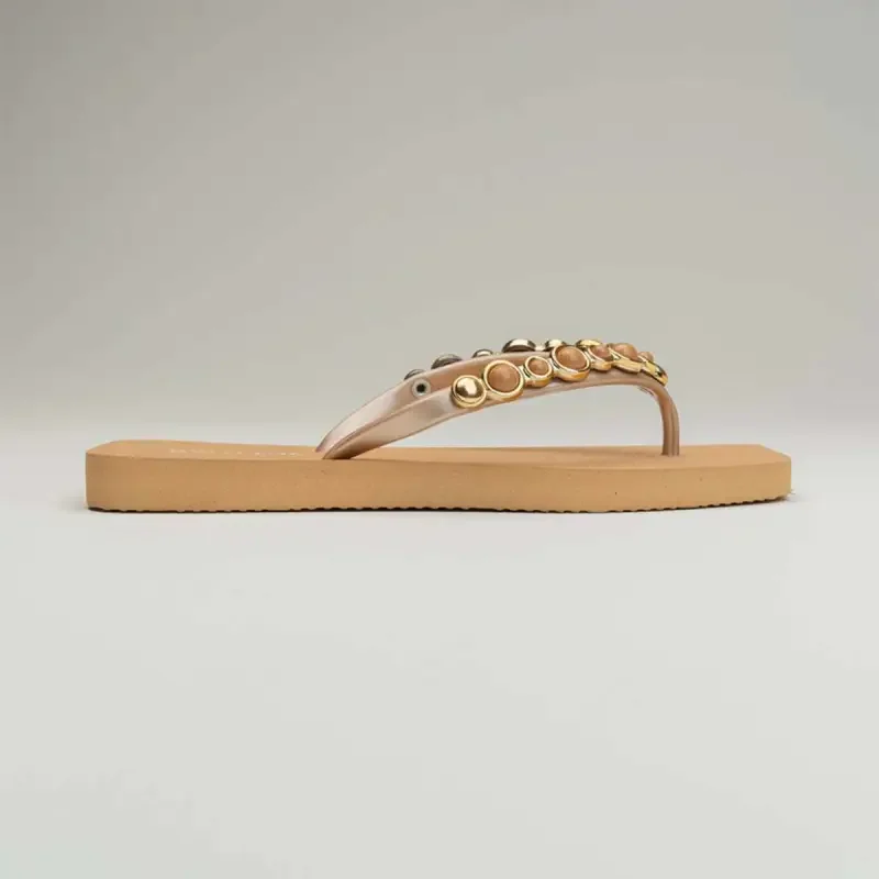 Chinelo Rafitthy Pedras - Feminino Bege 2