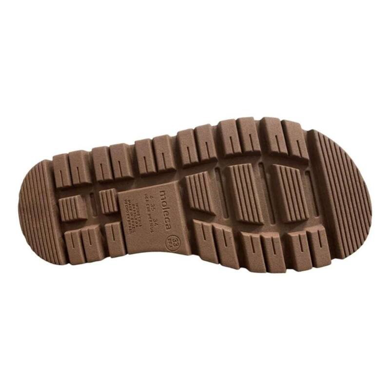 Sandália Moleca Flatform Papete - Feminina Marrom 4