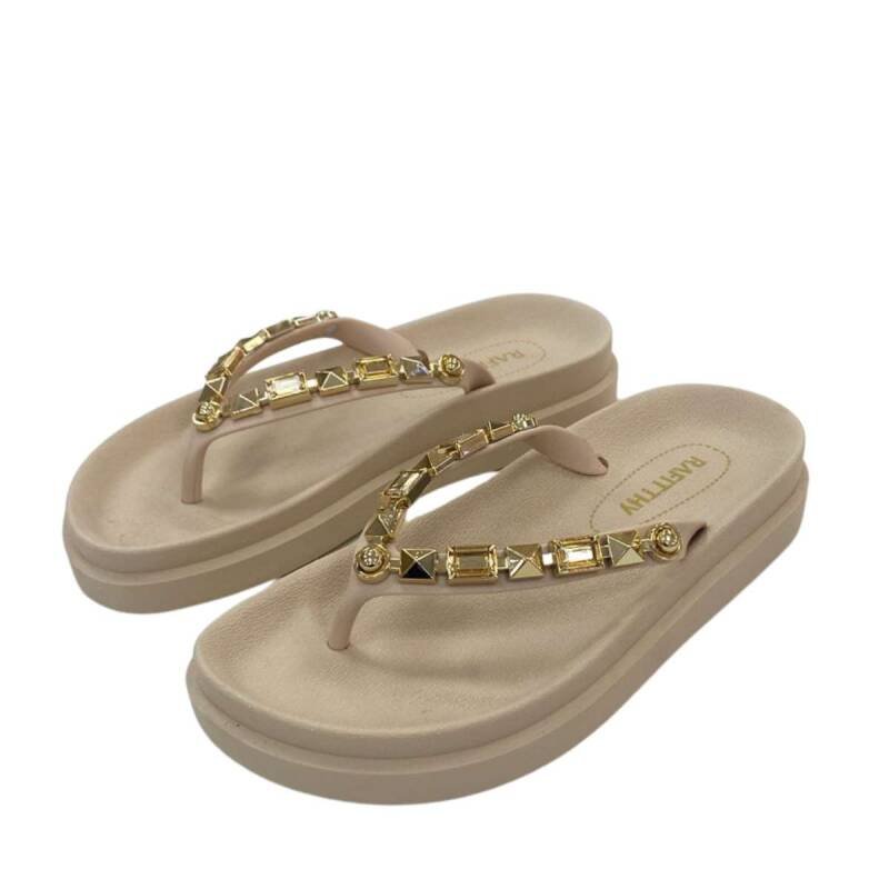 Chinelo Rafitthy - Feminino - Bege Bege 2
