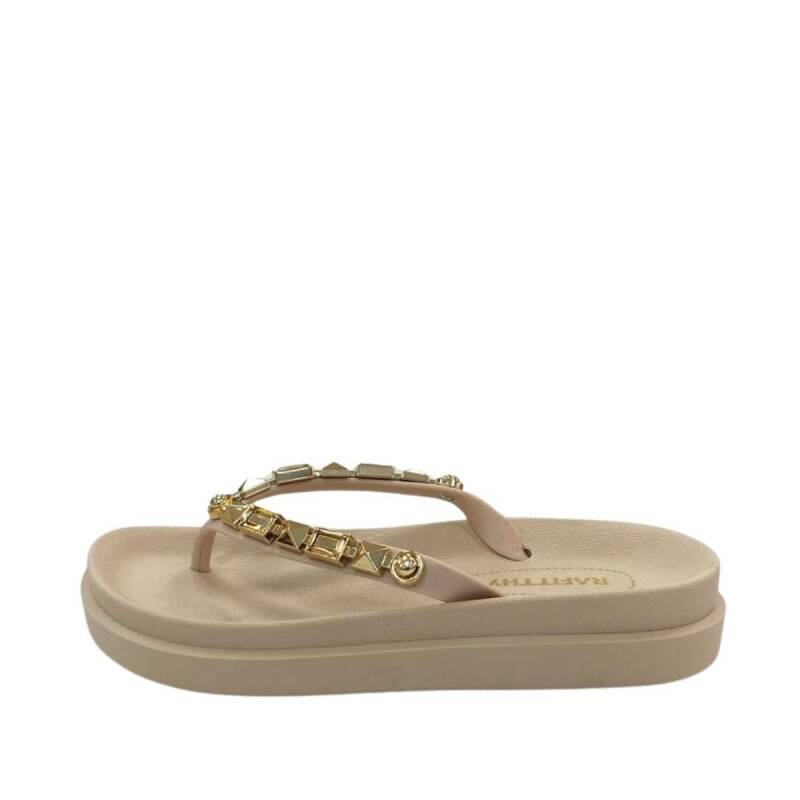 Chinelo Rafitthy - Feminino - Bege Bege 3