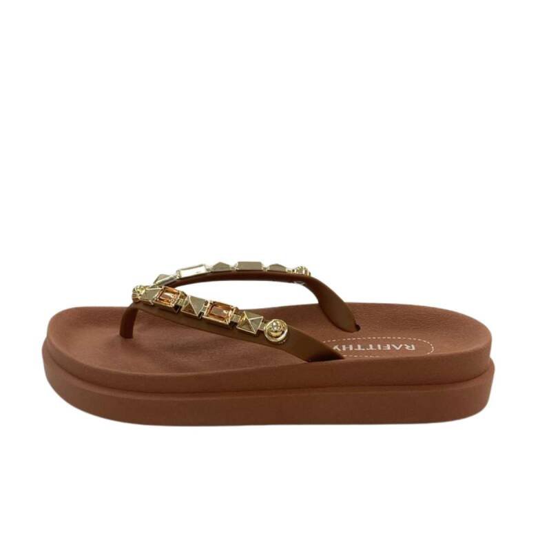 Chinelo Rafitthy - Feminino - Marrom Marrom 3