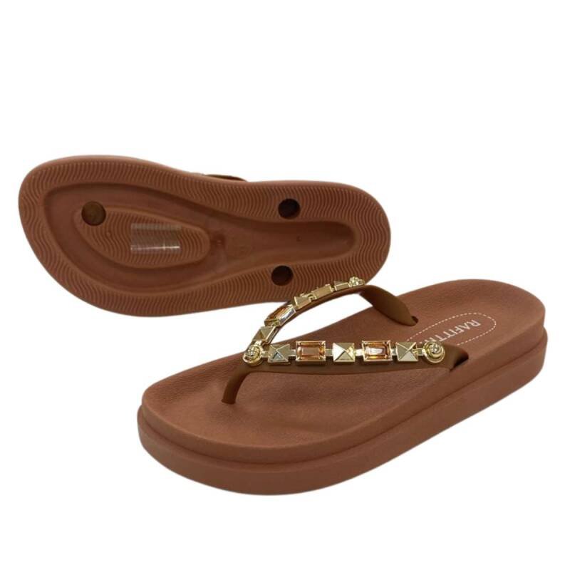Chinelo Rafitthy - Feminino - Marrom Marrom 4
