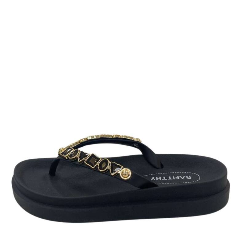 Chinelo Rafitthy - Feminino - Preto Preto 3