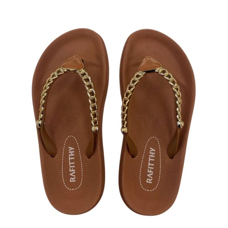 Chinelo Rafitthy - Feminino - Marrom