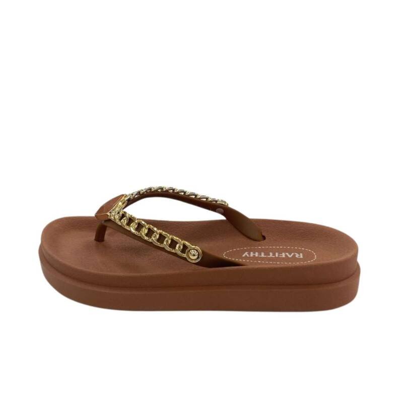 Chinelo Rafitthy - Feminino - Marrom Marrom 3