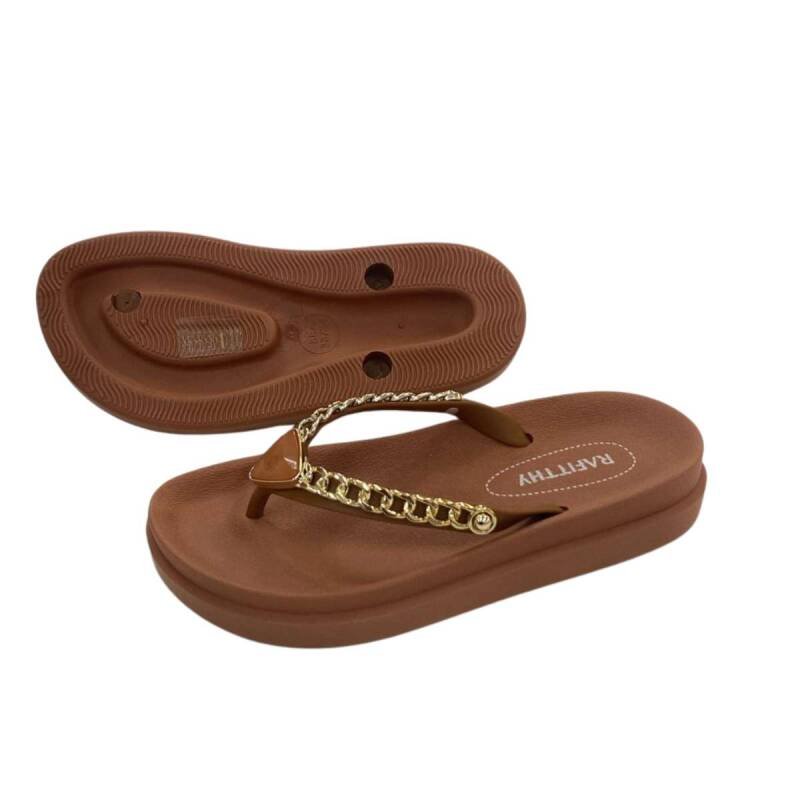 Chinelo Rafitthy - Feminino - Marrom Marrom 4