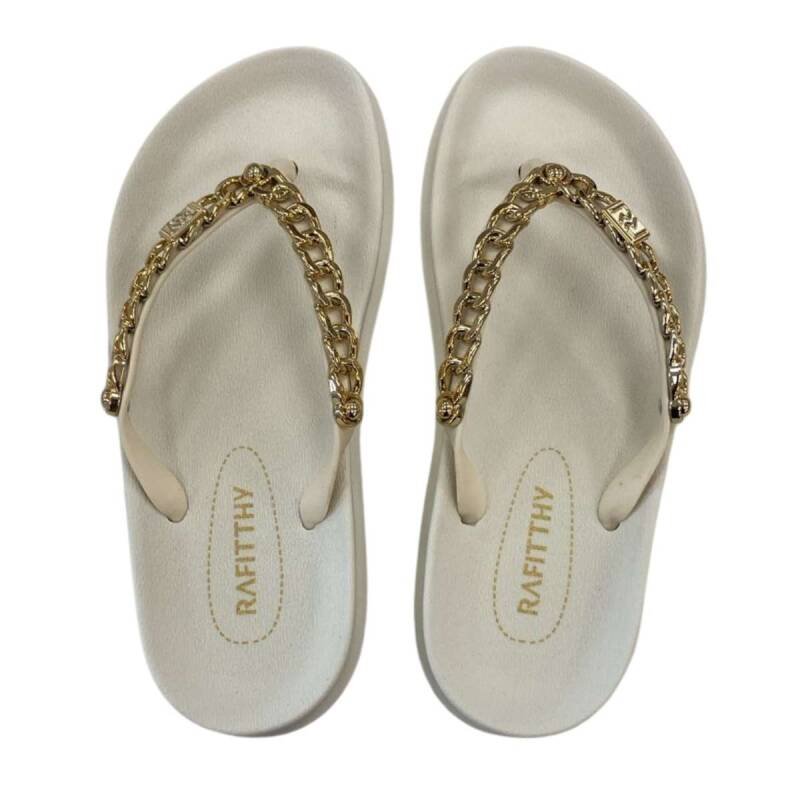 Chinelo Rafitthy - Feminino - Branco off