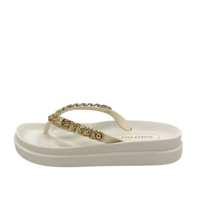 Chinelo Rafitthy - Feminino - Branco off Branco 3