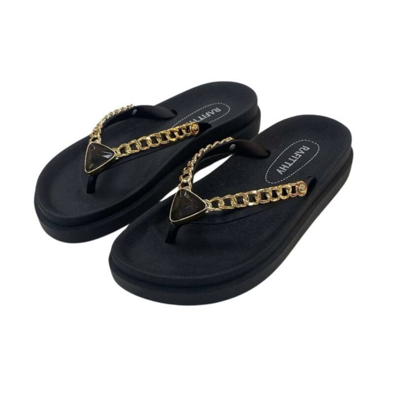 Chinelo Raffithy - Feminino - Preto Preto 2