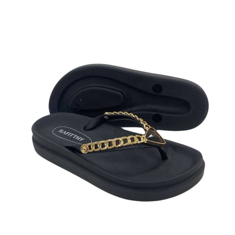 Chinelo Raffithy - Feminino - Preto Preto 4