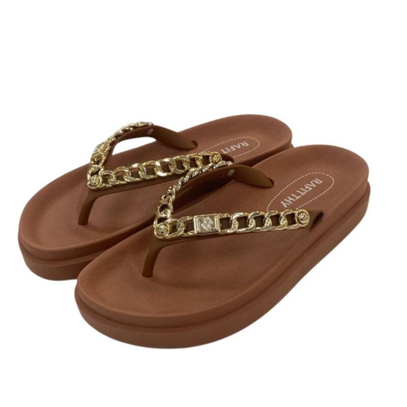 Chinelo Rafitthy - Feminino - Marrom Marrom 2