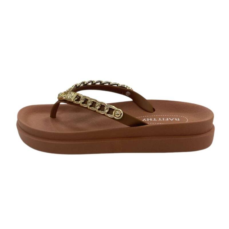 Chinelo Rafitthy - Feminino - Marrom Marrom 3