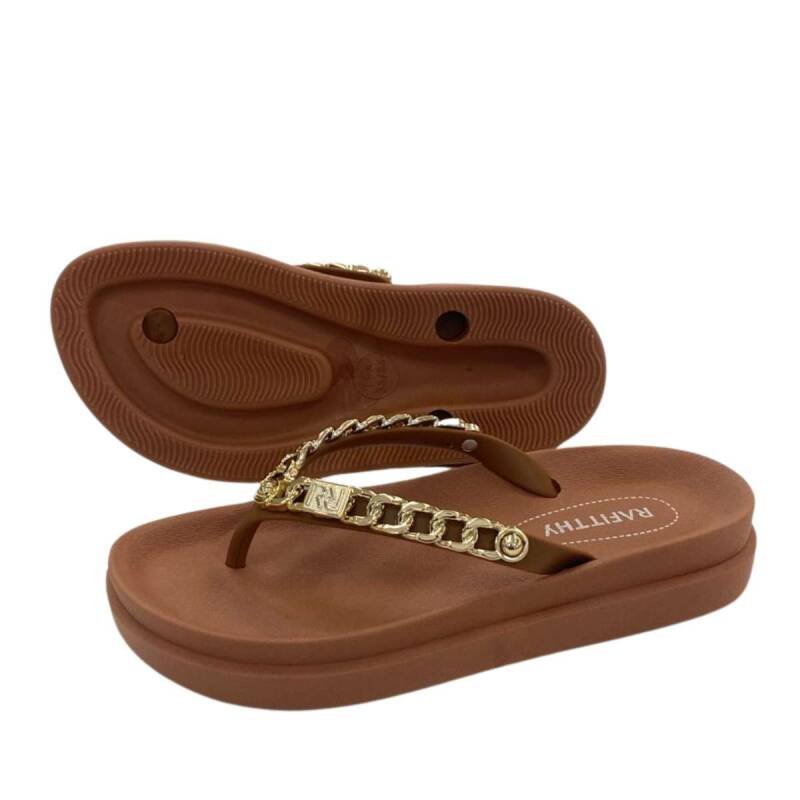 Chinelo Rafitthy - Feminino - Marrom Marrom 4