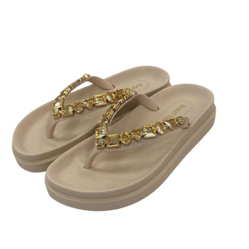 Chinelo Rafitthy - Feminino - Bege Bege 2